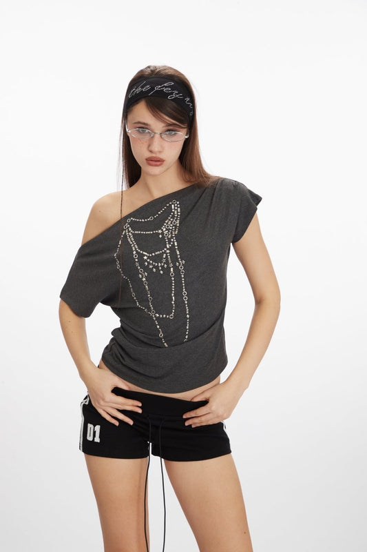 HeyHenry - Scarlet | Off-Shoulder Cropped Tee