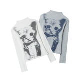 HeyHenry - Mia | Checkered Cat Long-Sleeve Tee