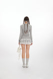 HeyHenry - Lace Fusion | V-hals cropped T-shirt met lange mouwen