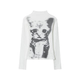 HeyHenry - Mia | Checkered Cat Long-Sleeve Tee