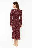 Aestorae – Linda | Printed Belted V-Neck Maxi Dress