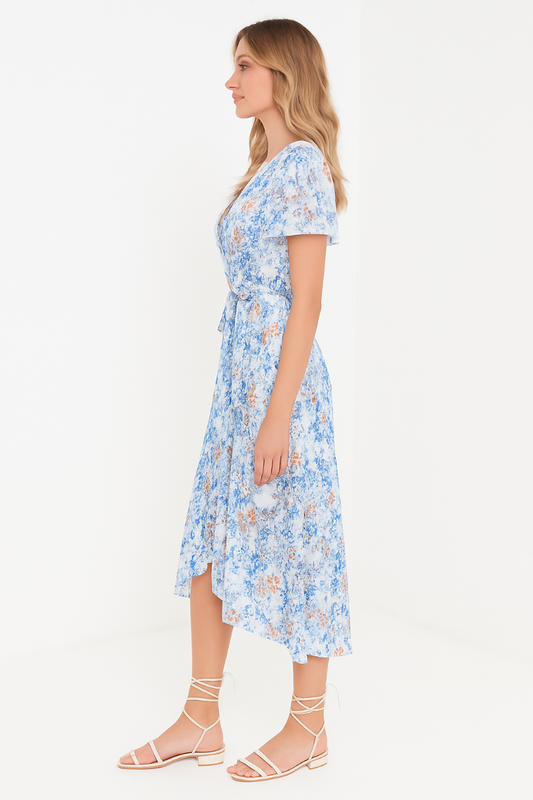 Floral Ruffle V-Neck Maxi Dress | Sweet &amp; Elegant Summer Style