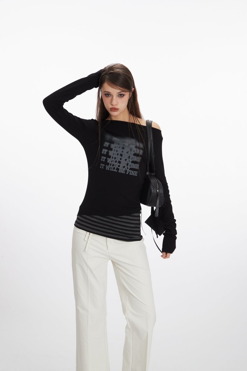 HeyHenry - Edge Cut | Off-Shoulder Long-Sleeve Tee