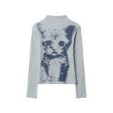 HeyHenry - Mia | Checkered Cat Long-Sleeve Tee