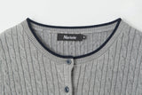 HeyHenry - Striped Script | Embroidered Knit Cardigan
