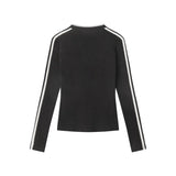 HeyHenry - Lace Fusion | V-hals cropped T-shirt met lange mouwen