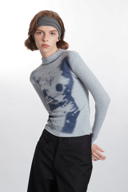 HeyHenry - Mia | Checkered Cat Long-Sleeve Tee