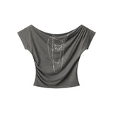 HeyHenry - Scarlet | Off-Shoulder Cropped Tee