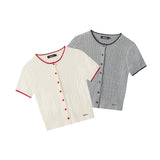 HeyHenry - Striped Script | Embroidered Knit Cardigan