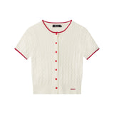 HeyHenry - Striped Script | Embroidered Knit Cardigan