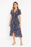 Floral Ruffle V-Neck Maxi Dress | Sweet &amp; Elegant Summer Style