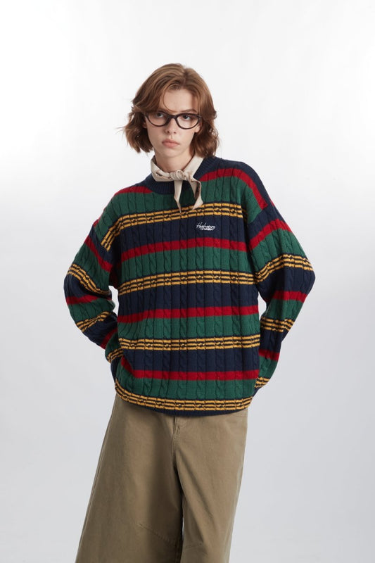 HeyHenry - Retro Strepen | Oversized Gebreide Trui