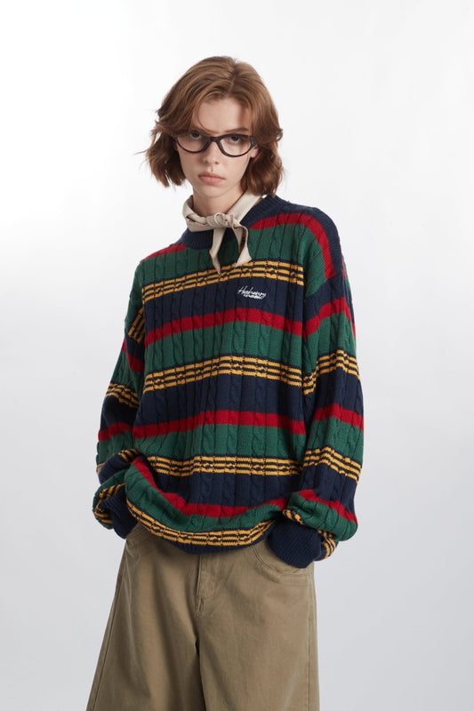 HeyHenry - Retro Strepen | Oversized Gebreide Trui