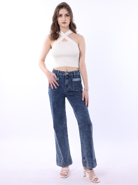 High-Waist Straight-Leg Jeans | Plus Size Vintage Denim