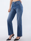 LongYing – High-Waist Wide-Leg Jeans | Washed Vintage Street Style