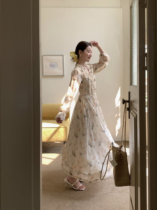 New Open Original - Ruffle Bloom Midi | French Tea Dress
