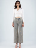 LongYing – High-Waist Wide-Leg Jeans | Distressed Vintage Denim