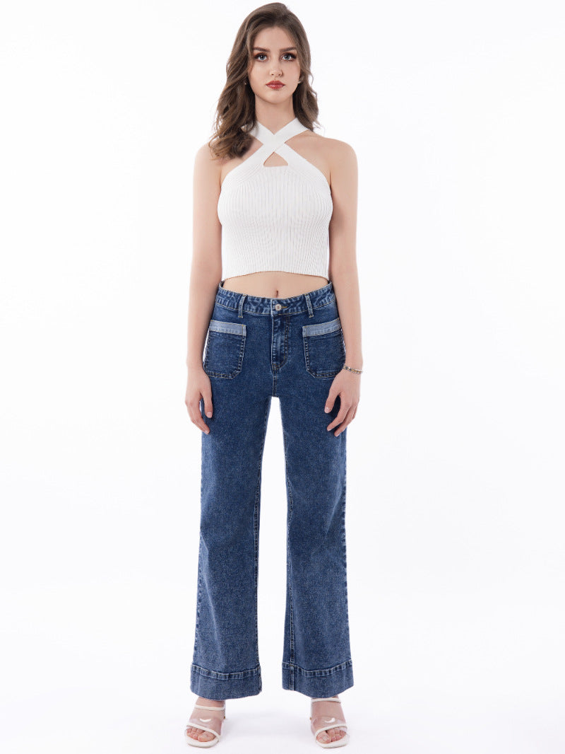 High-Waist Straight-Leg Jeans | Plus Size Vintage Denim