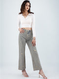 LongYing – High-Waist Wide-Leg Jeans | Distressed Vintage Denim