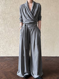 New Open Original - Layla Set | Cross-Tie Layered Top & Flowy Trousers