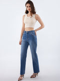 LongYing – High-Waist Wide-Leg Jeans | Washed Vintage Street Style
