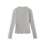 HeyHenry - Lace Fusion | V-hals cropped T-shirt met lange mouwen