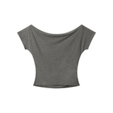 HeyHenry - Scarlet | Off-Shoulder Cropped Tee