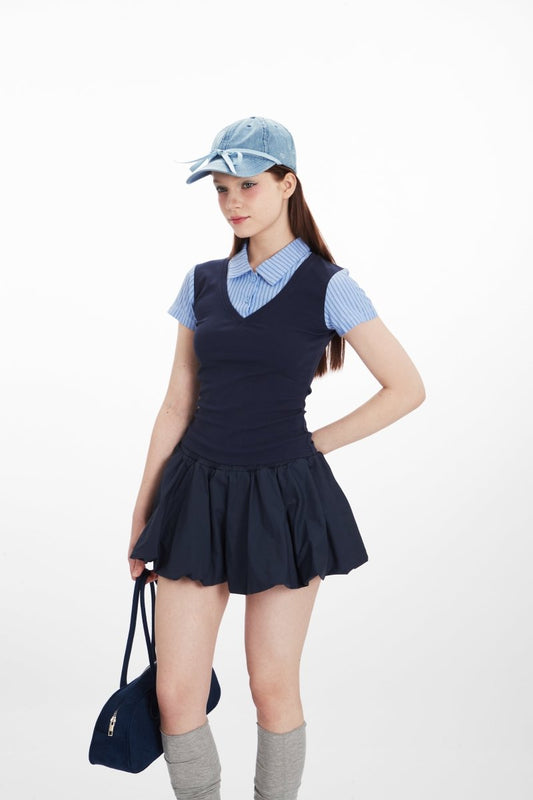 HeyHenry - Loïs | Preppy Chic Striped Layered Tee