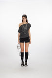 HeyHenry - Scarlet | Off-Shoulder Cropped Tee