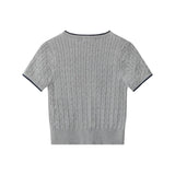 HeyHenry - Striped Script | Embroidered Knit Cardigan